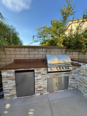 The Coronado 8ft Luxury BBQ Island - 96" W x 36" D x 36" H BBQ Island Cutout for 32-inch 4-Burner Built-In Gas Grill - Ready to Ship (Thumb 2)